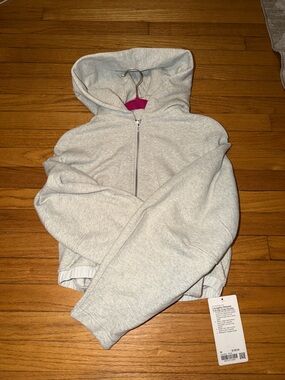 Lululemon Loungeful Relaxed Fill-Zip Crop Hoodie
